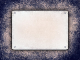 Plate with space for text on grunge background