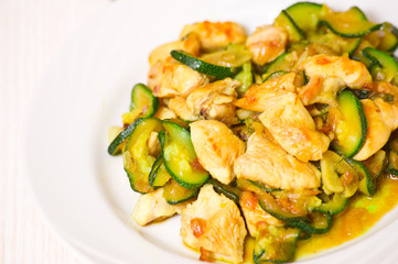 chicken fillet with zucchini