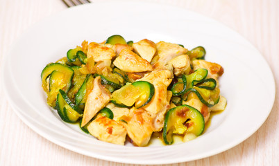 chicken fillet with zucchini