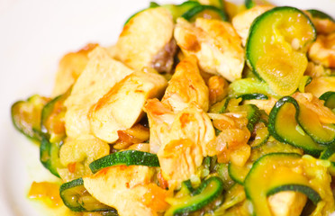 chicken fillet with zucchini