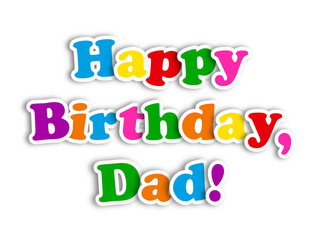 "HAPPY BIRTHDAY DAD" Card (party message congratulations father)