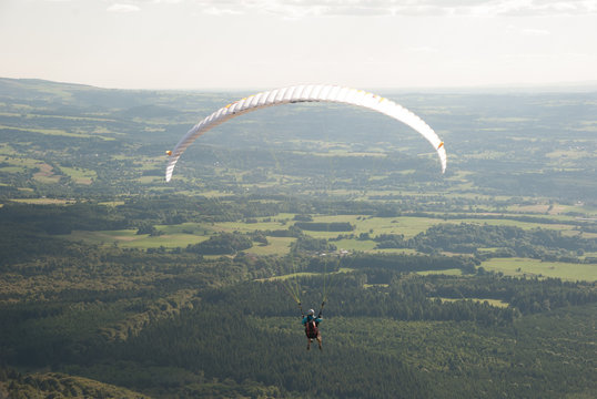 Glider in the Puy-de-Dôme, Auvergne, France