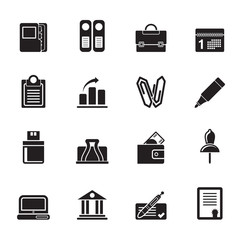 Silhouette Business, Office and Finance Icons