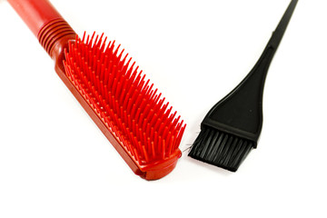 Plastik Haarbürste mit Färbepinsel