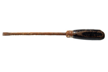 Old rusty screwdriver