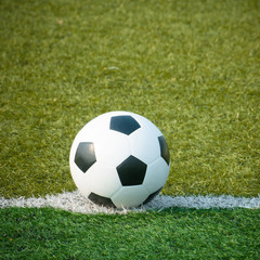 Fototapeta premium Soccer ball on the field