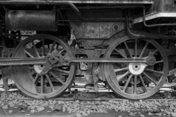 Plakat Steam locomotive wheels