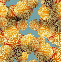 Fototapeta na wymiar Ornamental seamless pattern