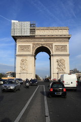 Obraz premium Restauro dell'Arco di Trionfo di Parigi