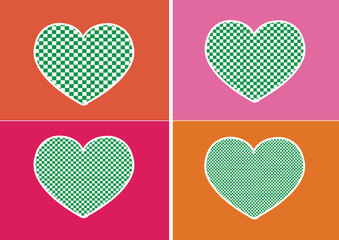 Heart Icon and Hearts symbol lines abstract idea design