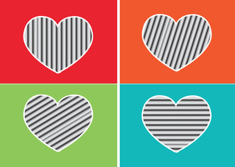 Heart Icon and Hearts symbol lines abstract idea design