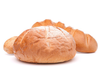fresh bread isolated on white background cutout