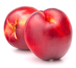 Nectarine fruit isolated on white background cutout