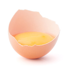 Breaking egg isolated on white background cutout