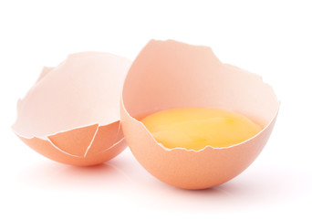 Breaking egg isolated on white background cutout