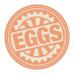 Abstract stamp or label with the text Eggs written inside