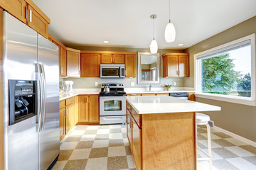 Kitchen room with mirror