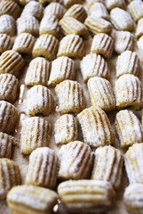 Fresh homemade uncooked gnocchi