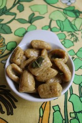 Homemade gnocchi with whole wheat flour