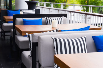 restaurant outdoor sofa table set