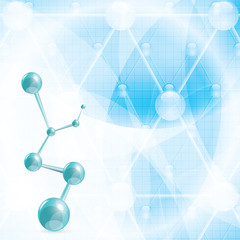 Abstract blue molecule background - 63718187