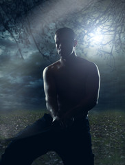 Obraz premium Warrior with his Katana