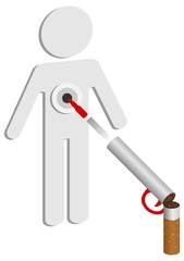 Obraz premium Smoking kills - illustration