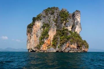 Steep limestone island