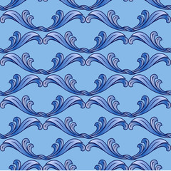Blue floral background