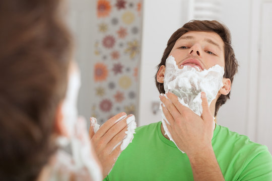 Man With Shaving Cream