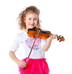 Girl little violinist