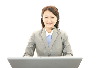 笑顔のオペレーター