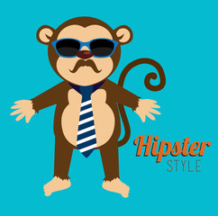 Naklejka premium Hipster design