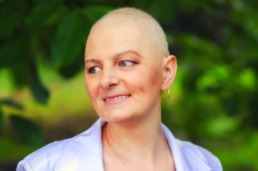 Breast cancer survivor with positive attitude