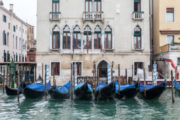 Obraz na płótnie Canvas Gondole w Wenecji Wenecja Włochy Europa