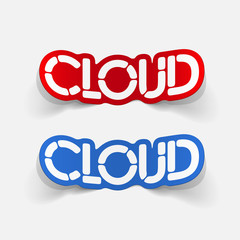 realistic design element: cloud