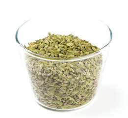 fennel seeds isolated on white background