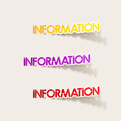 realistic design element: information