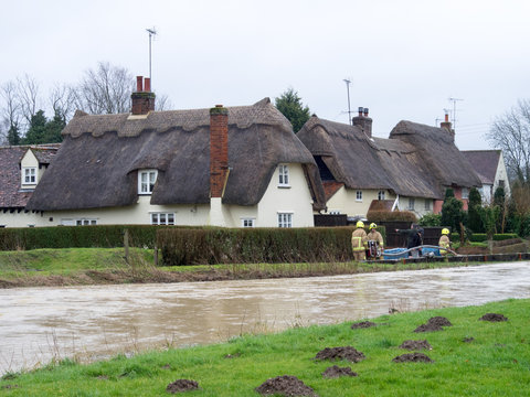 Floods - Clavering Cambridshire England UK