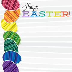Bright retro Happy Easter card in vector format.