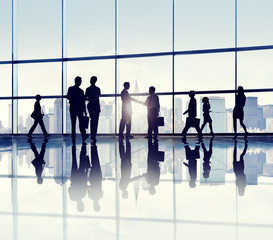 Group Of Business People Standing In A Office Building