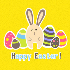 Eastern colorful yellow card template