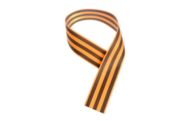 Saint George ribbon in form of figure-of-nine isolated