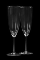 Empty champagne glass