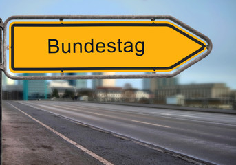 Strassenschild 14 - Bundestag