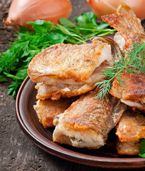 Fish dish - fried fish and herbs