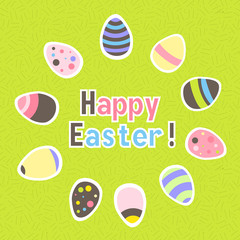 Eastern colorful green greeting card