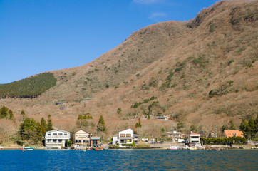 View from the boat in Ashino Lake