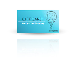 Fototapeta premium Modern gift card template with balloon