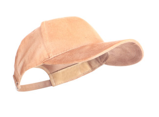 Beige Baseball Cap in position for easy face insert.